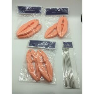 Lot of 6 Lobster Claw Cracker Shellfish picks Seafood Food Serving Tool New